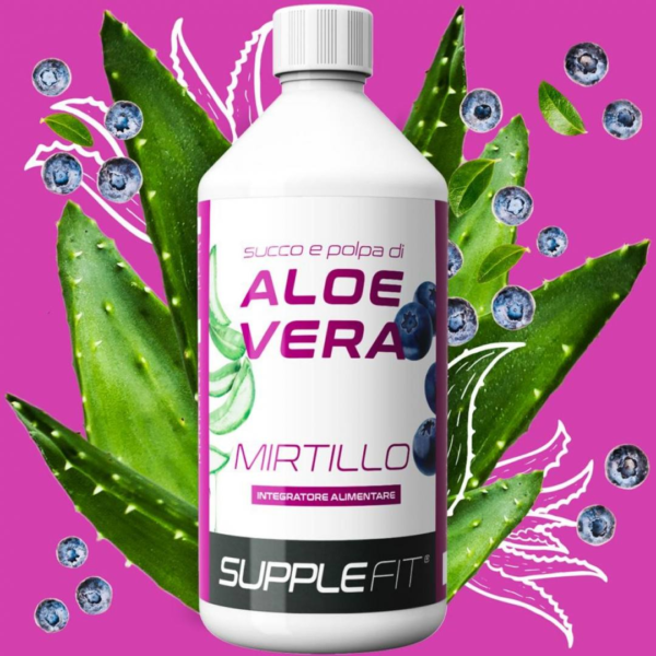 Sok z miąższem Aloe Vera i borówka