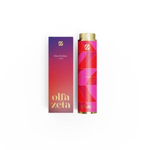Etui kieszonkowe Olfazeta Modern – kolor fuksja z czerwienią, z chowanym rozpylaczem, na wkład perfum 15 ml