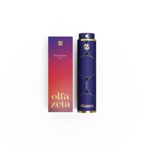 Etui kieszonkowe Olfazeta Modern – kolor granatowo-fioletowy, z chowanym rozpylaczem, na wkład perfum 15 ml