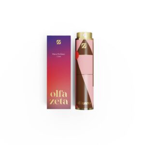 Etui kieszonkowe Olfazeta Modern – kolor różowo-brązowy, z chowanym rozpylaczem, na wkład perfum 15 ml
